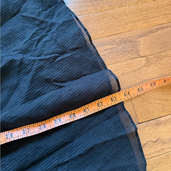 Steve Madden Sz Small Black Ember Flowy Maxi Semi-Sheer Dress Preppy Summer - Picture 9 of 10